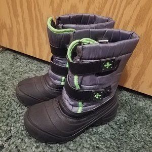 Wonder Nation Grey & Green Boy's Snowboots